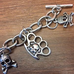 Rock Rebel Jewelry - Rock Rebel 💀 Skull Charm Bracelet Rock Rebel Jewelry - Rock Rebel 💀 Skull Charm Bracelet